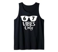 67 Vibes Only 6 7 Number 67 Aura Energy Funny Six Seven Meme Camiseta sin Mangas