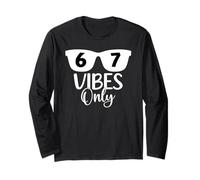 67 Vibes Only 6 7 Number 67 Aura Energy Funny Six Seven Meme Manga Larga
