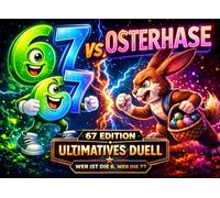 67 vs. Osterhase - Das Duell Buch für Teenager: 40 lustige Battles für 2 Spieler - Handyfreier Spielspaß mit Meme-Faktor, perfekt als Ostergeschenk