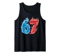 67 Water and Fire Six Seven | Gen Alpha Slang | Meme Camiseta sin Mangas