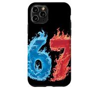 67 Water and Fire Six Seven | Gen Alpha Slang | Meme Carcasa para iPhone 11 Pro