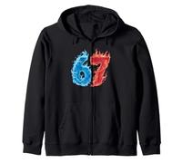 67 Water and Fire Six Seven | Gen Alpha Slang | Meme Sudadera con Capucha