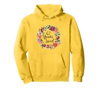 67 Years Loved 67th Birthday Floral Wreath Loved for Women Sudadera con Capucha