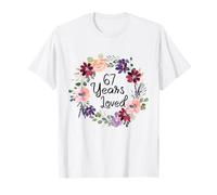67 Years Loved Floral 67th Birthday Women 67 Years Loved Camiseta