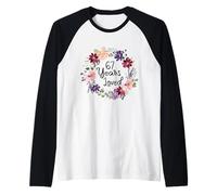 67 Years Loved Floral 67th Birthday Women 67 Years Loved Camiseta Manga Raglan