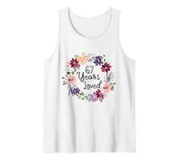 67 Years Loved Floral 67th Birthday Women 67 Years Loved Camiseta sin Mangas