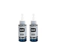 673 T673 T6731 Color Compatible a Granel Botella a Base de Agua Recarga Tinta colorante 4X 100 ml Compatible con Suministros de Impresora L805 L850 L810 L800 L1800(2Bottle-BK)