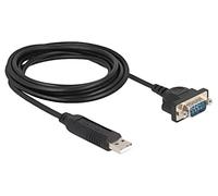 Delock 67321 cable de serie negro 1,8 m usb tipo a rs-232