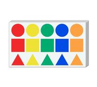 675 Piezas, 50mm - Gomets Formas y Colores Surtidos Grandes, Pegatinas Infantiles Geometricas - 3 Formas, 5 Colores