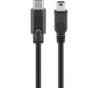 67989 cable USB 0,5 m USB 2.0 Mini-USB B USB C Negro, Adaptador negro, 0,5 m, Mini-USB B, USB C, USB 2.0, Macho/Macho, Negro