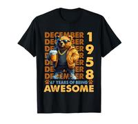67th Birthday Bear Legends December 1958 67 Years Old Mens Camiseta