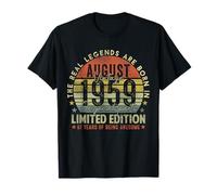 67th Birthday Legends August 1996 Vintage 67 Years Old Camiseta