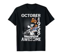 67th Birthday The Bear Legends October 1958 67 Years Old Men Camiseta