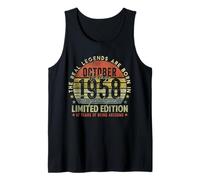67th Birthday The Real Legends October 1958 67 Years Old Men Camiseta sin Mangas