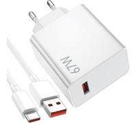 67W Cargador Rápido con 6A USB C Cable 1M para Mi Turbo Charge,Cargador rápido con USB C Cable para Xiaomi 12S Ultra 12 Lite 12X,Redmi Note 11 11S 10S 10 Pro,Mi 11 Ultra 11i 10T Lite,POCO M4 X4 X3 Pro