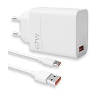 67W Cargador USB C Xiaomi con Cable de 6A 1,5 M, Adaptador para Xiaomi 14, 13, 12, 12T, 12s Pro Lite, 11 Ultra, Redmi Note K60, K50, 13, 12, 11 Pro 5G, Poco X6, X5, X4, Mi Pad 5/6, Carga Rápida Turbo