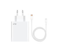 67W Fast Charger + 1 Meter 6A USB-C Cable for Xiaomi Redmi Note 15, Note 14/Pro Plus, 13, 12 4G-5G, A5, 15C, 14C, 13C