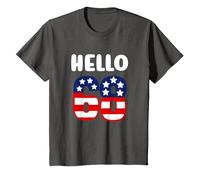 68 Años Patriótico Feliz Cumpleaños Es Mi 68 Cumpleaños Camiseta, Niños, Asfalto, 6 años