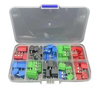 68 bloques de terminales de tornillo de montaje en PCB KF301 de 5,0 mm, 2P 3P con rojo, azul, verde, negro para Arduino para Raspberry para dispositivos GPIO DAQ