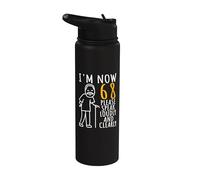 68 cumpleaños para él | I'm Now 68 Years Old | Cool BDay Stainless Steel Insulated Water Bottle