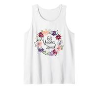 68 Years Loved Floral 68th Birthday Women 68 Years Loved Camiseta sin Mangas