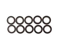 6802RS Rubber Sealed Ball Bearings 15x24x5mm | 10pcs Deep Groove Bearings for Hobby Projects/Small Motors/Machinery | Low Noise & Long Life Steel Bearings