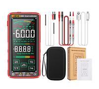 683 6000 puntos Multímetro digital grande de pantalla táctil inteligente antiquemaduras universal recargable VA pantalla inversa probador NCV con linterna para tensión, corriente, resistencia