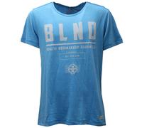 6845AE maglia uomo BLEND turquoise melange printed t-shirt man