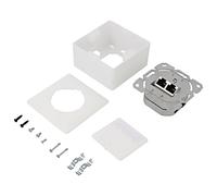 68572 Enchufe de pared blanco IEEE 802.3at Cat: 6a Conector RJ45 x2 8p8c GOOBAY