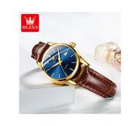 (6898 Damas Azul) OLEVS 6898 Reloj de Cuarzo de Lujo de Primeras Marcas para Hombres y Mujeres Reloj