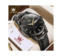 (6898 Hombre Negro) OLEVS 6898 Reloj de Cuarzo de Lujo de Primeras Marcas para Hombre y Mujer Reloj