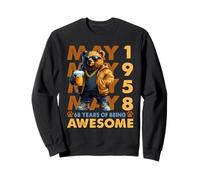 68th Birthday Bear Beer May 1958 Vintage 68 Years Old Sudadera