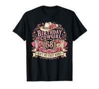 68th Birthday Cowgirl 68 Year Old Country Western Girl Women Camiseta