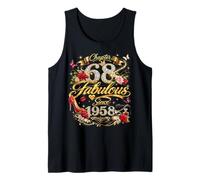 68th Birthday Queen Chapter 68 Fabulous Since 1958 Women Camiseta sin Mangas