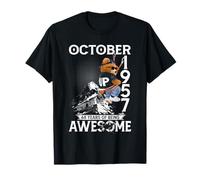 68th Birthday The Bear Legends October 1957 68 Years Old Men Camiseta
