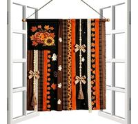 68x76cm Halloween Door Banner Rustic Fall Seasonal Funny Party Sign | Rustic Halloween Door Banner Delivers Festive Fall Charm And Funny Seasonal Flair For Spooky Party Atmosphere Creation