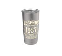 69 Cumpleaños Hombre regalo Vintage Año 1957 Vaso térmico de acero inoxidable de doble pared