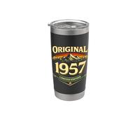 69 Cumpleaños Hombre regalo Vintage Año 1957 Vaso térmico de acero inoxidable de doble pared