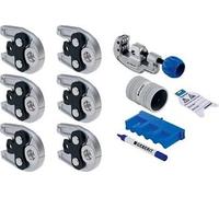 690.193.00.1 Geberit Mapress - Juego de mandíbulas de 15/22/28/35 mm, incluye desbarbador, cortador de tubos, guía de profundidad de inserción, compatible con ACO103Plus