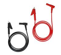 69381 - Cables de prueba con clip de cocodrilo para multímetro Klein Tools y cables de repuesto de enchufe banana de alta resistencia, 3 pies