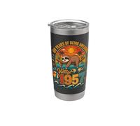 69th Birthday Retro Sloth Tropical Vintage 1957 69 Years Old Vaso térmico de acero inoxidable de doble pared