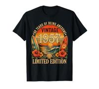 69th Birthday Tropical Vintage 1957 69 Years Old Men Women Camiseta