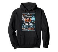 69th Birthday Women Cheers to 69 Years Fabulous Since 1957 Sudadera con Capucha