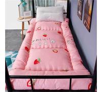 6cm Thick Japanese Futon Mattress Removable Dust Cover Whole Piece Fiber Cotton Filling Soft Breathable Foldable Tatami Mat 4 Seasons Single For Dorm Bunk Bed Home Guest Room Boys Girls Student