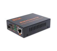 6COM GIGA 10G SFP a RJ45 convertidor de medios de fibra, 1 ranura RJ45 de negociación automática de 1000M/2.5G/5G/10GBase-T a 1 ranura SFP+ 10GBase-X, compatible con transceptor 10GBase-SR/LR/ER/ZR