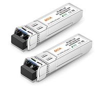 6COM Transceptor 10G SFP+, módulo 10GBase-LR LC monomodo para Cisco SFP-10G-LR, Meraki MA-SFP-10GB-LR, Ubiquiti UF-SM-10G, Mikrotik, D-Link, Supermicro, Netgear 2Pack (DDM, 1310nm, 10km)