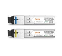 6COMGIGA Un par de transceptores Bidi SFP SC de 2,5 G, transceptor SMF de 1310 nm/1550 nm, hasta 10 km, compatible con Cisco, Ubiquiti, D-Link y otros interruptores abiertos
