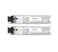 6COMGIGA Un par de transceptores Bidi SFP SC de 2,5 G, transceptor SMF de 1310 nm/1550 nm, hasta 20 km, compatible con Cisco, Ubiquiti, D-Link y otros interruptores abiertos
