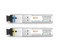 6COMGIGA Un par de transceptores Bidi SFP SC de 2,5 G, transceptor SMF de 1310 nm/1550 nm, hasta 3 km, compatible con Cisco, Ubiquiti, D-Link y otros interruptores abiertos