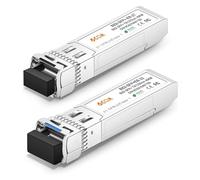 6COMGIGA Un par de transceptores SFP+ Bidi 10G, 10GBase-BIDI 1270nm/1330nm SMF, hasta 40km, Compatible con Cisco, Ubiquiti, D-Link, Supermicro y Otros interruptores Abiertos